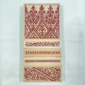 Stampa Rosa Set of 5 Rubber Stamps